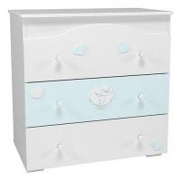 (Сильва) НМ 041.02 Комод Лилу Птички / белый / голубой фото (Сильва) НМ 041.02 Комод Лилу Птички / белый / голубой