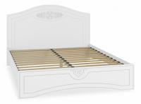 кровать 2000*1600 Ассоль АС-113К с ламелями и комплектом опор белое дерево