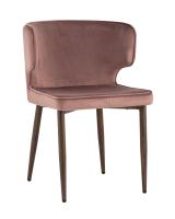 Стул Матео велюр пыльно-розовый ножки дерево. Фото №1