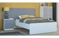 Кровать на каркасе двуспальная Силуэт (1600 х 2000) белый