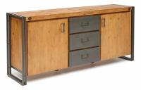 Комод Secret De Maison CITY ( mod. CTY D01ABOIS2-180 ) металл/дерево акация, 180х45х80см, коричневый дым (smoke brown B034)