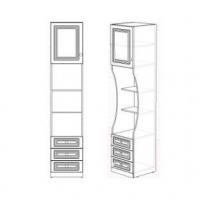 Стеллаж с 3-мя выдвижными ящикамии дверкой АЙС. Фото №1