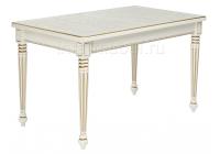 Стол деревянный Леджер слоновая кость / патина золото фото Стол деревянный Леджер слоновая кость / патина золото. Фото №1