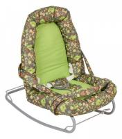 Шезлонг детский Polini kids Веселые животные, зеленый