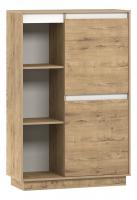 Virginia НМ 011.85 Шкаф комбинированный Правый, Белый Скандинавский/Дуб Бунратти фото Virginia НМ 011.85 Шкаф комбинированный Правый, Белый Скандинавский/Дуб Бунратти. Фото №1