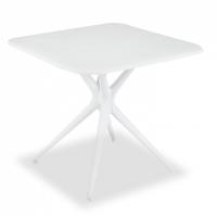 Стол KNORR (mod. TT73) пластик, 83х83х76 см, белый. Фото №1