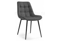 Стул Келми микровелюр серый / черный глянец Стул Келми микровелюр серый / черный глянец
