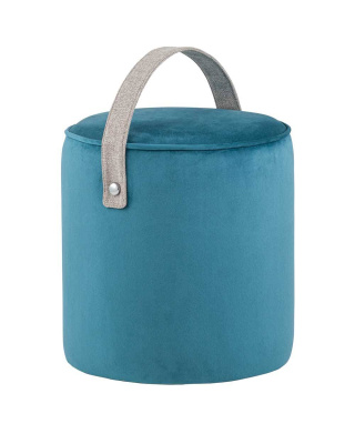 Пуф Джерри велюр темно-бирюзовый. Фото