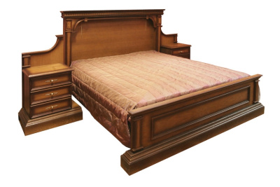 Кровать 2-х спальная Верона -27 М (160) с двумя тумбами (без основания). Фото