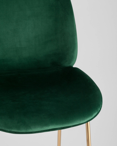 Стул барный Beetle со спинкой изумрудный. Фото №9