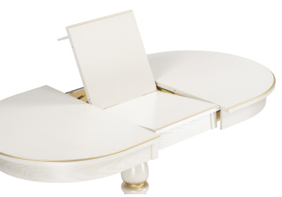 Стол деревянный Сайрус слоновая кость / золото. Фото