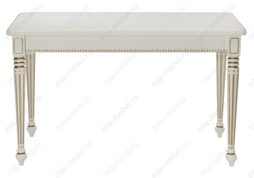 Стол деревянный Леджер слоновая кость / патина золото. Фото №2