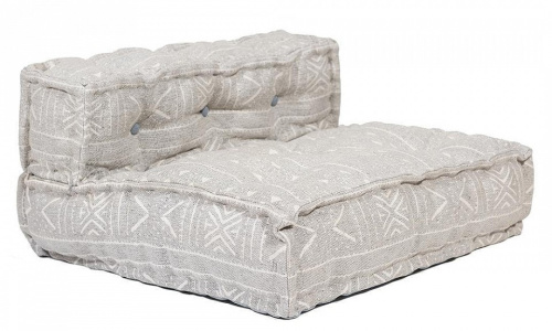 Модуль мягкий со спинкой  Secret De Maison SICILIA (mod. 10097) cotton Kilim, 80х80х43см, серый. Фото №1