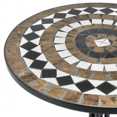 Стол Secret de Maison ROMEO (mod. PL08-7451RV) металл, 60*72см, черный /плитка калейдоскоп. Фото №2