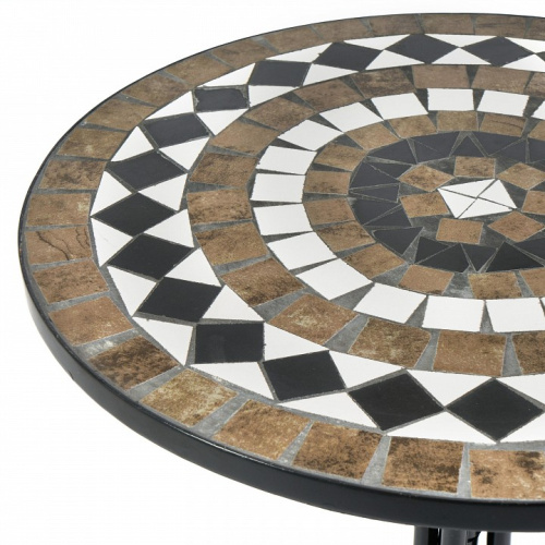 Стол Secret de Maison ROMEO (mod. PL08-7451RV) металл, 60*72см, черный /плитка калейдоскоп. Фото №2