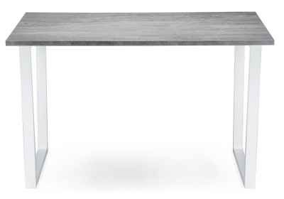 Стол деревянный Лота Лофт 120 25 мм белый матовый / бетон. Фото №2