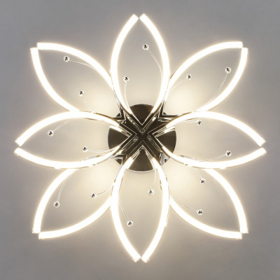 Потолочная люстра Eurosvet Fiona 90092/8 хром 96W фото Потолочная люстра Eurosvet Fiona 90092/8 хром 96W. Фото №2