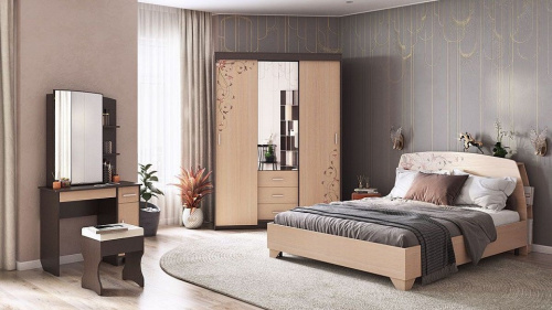 Спальный гарнитур Виктория-2 К2 венге/дуб млечный. Фото №1