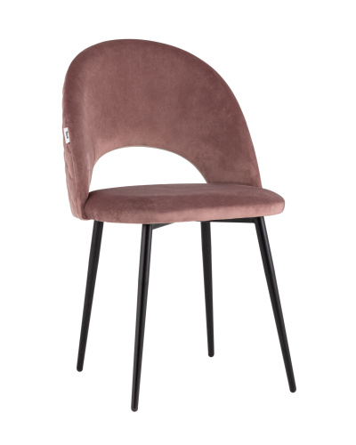 Стул Меган велюр с ромбами пыльно-розовый. Фото №2