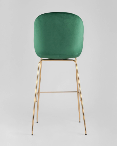 Стул барный Beetle со спинкой изумрудный. Фото №6
