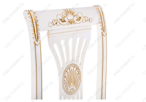 Стул деревянный Roy W/З молочный с патиной. Фото №7