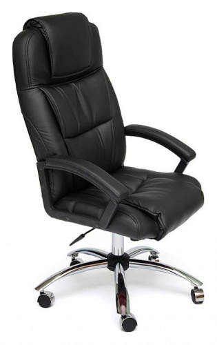 Компьютерное кресло BERGAMO (хром) [кож/зам, черный, 36-6]  id -. Фото №1