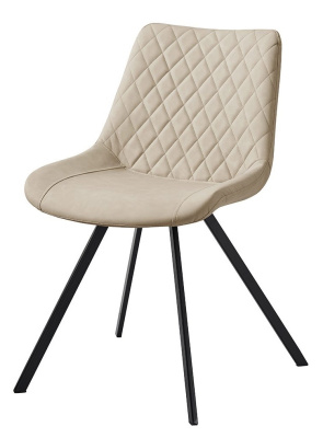 Стул C-931 белый/матовый черный. Фото