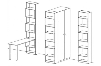 Шкаф-стеллаж открытый Силуэт. Фото