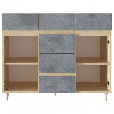 Киото СТЛ.339.05 Комод Дуб небраска/Бетон тёмный. Фото