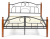 Кровать AT-808 Wood slat base дерево гевея/металл, 120*200 см (middle bed), красный дуб/черный. Фото №2