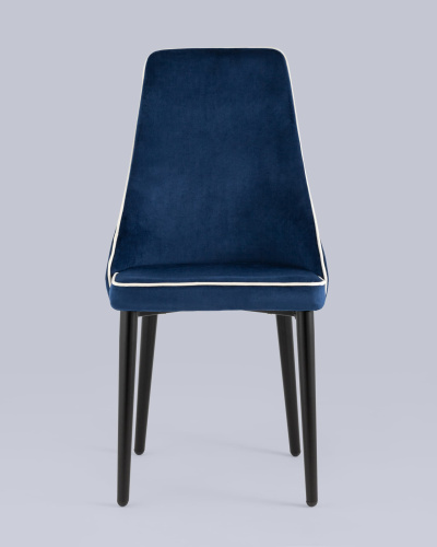 Стул Луис с кантом велюр синий. Фото №5