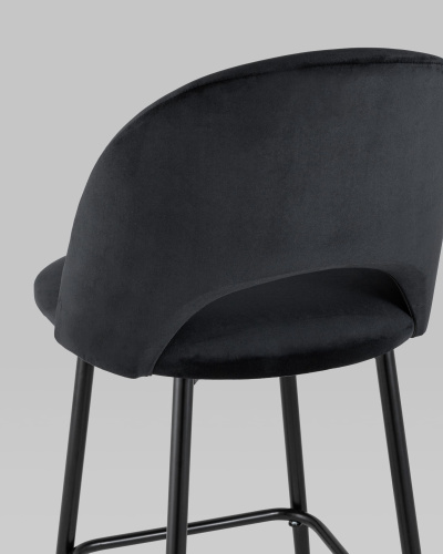 Стул барный Меган велюр черный. Фото №8