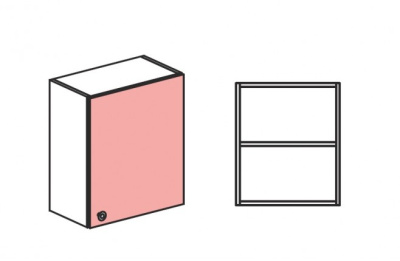 Шкаф навесной распашной Силуэт. Фото