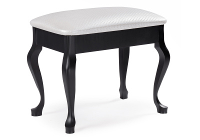 Банкетка Лусте черная / кожзам белый пунто. Фото №2