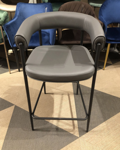 Стул полубарный  Манчестер темно-серый. Фото №11