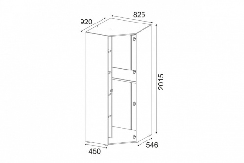 Шкаф платяной Модерн STL.322.03 W,белый. Фото №6