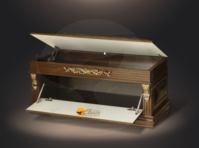 Банкетка-обувница с дверкой с декорами Б5.6-3. Фото №2