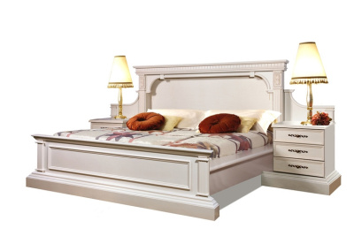 Кровать 2-х спальная Верона -27 М (160) с двумя тумбами (без основания). Фото