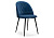 Стул Зест микровелюр темно-синий / черный глянец
