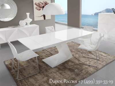 Обеденный стол DUPEN DT-21 Раскладной Белый. Фото №4