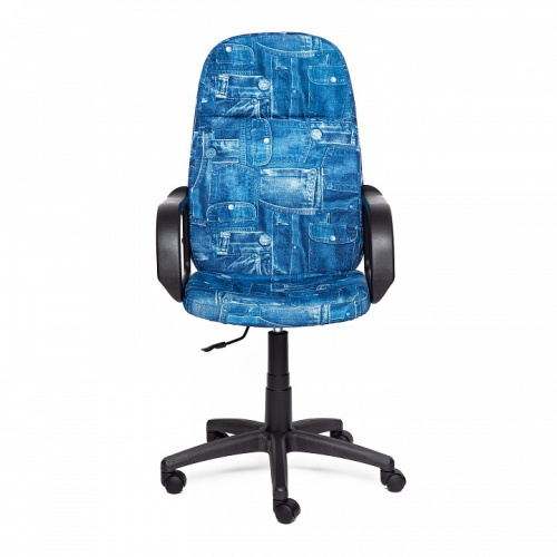Компьютерное кресло LEADER ткань, принт Карта на синем. Фото №2