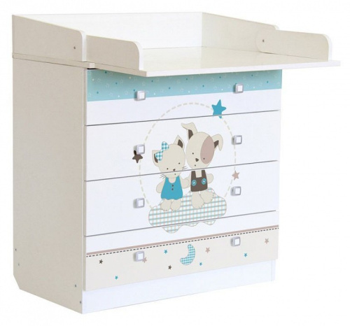 Комод пеленальный Polini Kids Simple 1580, белый. Фото №3