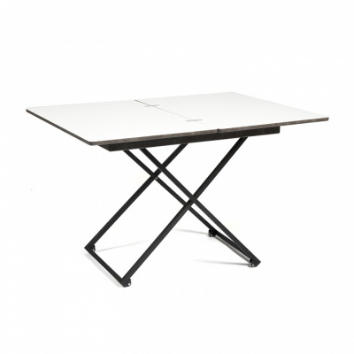 Стол универсальный трансформируемый MERIDIAN МДФ/металл, 85*50*57,5см/ 110,2*85*57,5 см, Серый бетон, основание черное. Фото №2