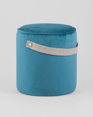 Пуф Джерри велюр темно-бирюзовый. Фото
