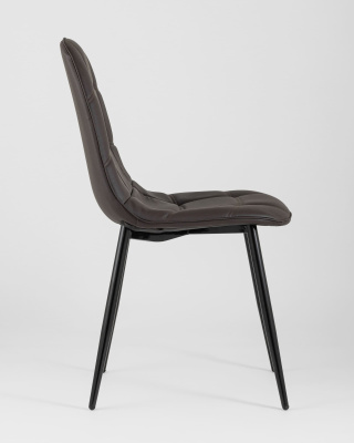 Стул Тейлор экокожа тёмно-коричневый. Фото