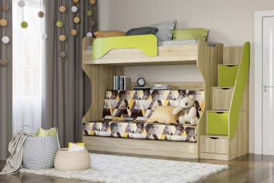 Кровать двухъярусная Акварель НМ 037.43 М2. Фото