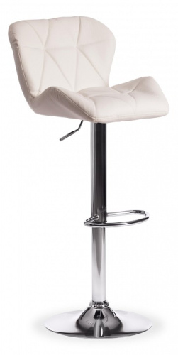Стул барный BIAGGIO (mod. KY717) металл/экокожа, 44*50*83-103 см, белый/хром (поставляется по 2 шт). Фото №1