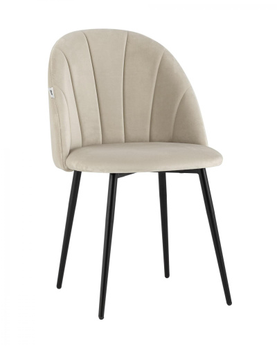 Стул Логан велюр бежевый. Фото №1