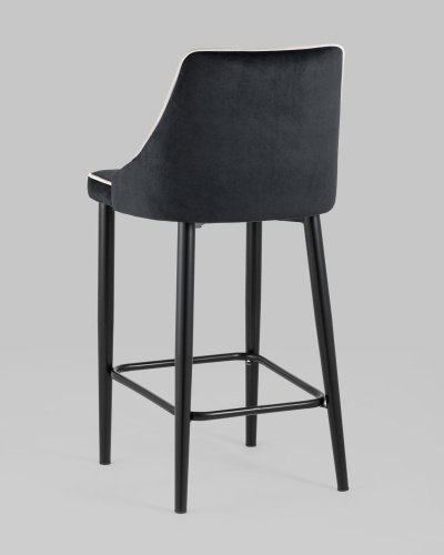 Стул полубарный Коби велюр черный. Фото №7