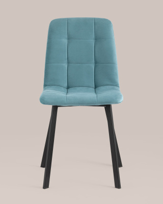 Стул Oliver Square велюр пыльно-голубой фото Стул Oliver Square велюр пыльно-голубой. Фото №5